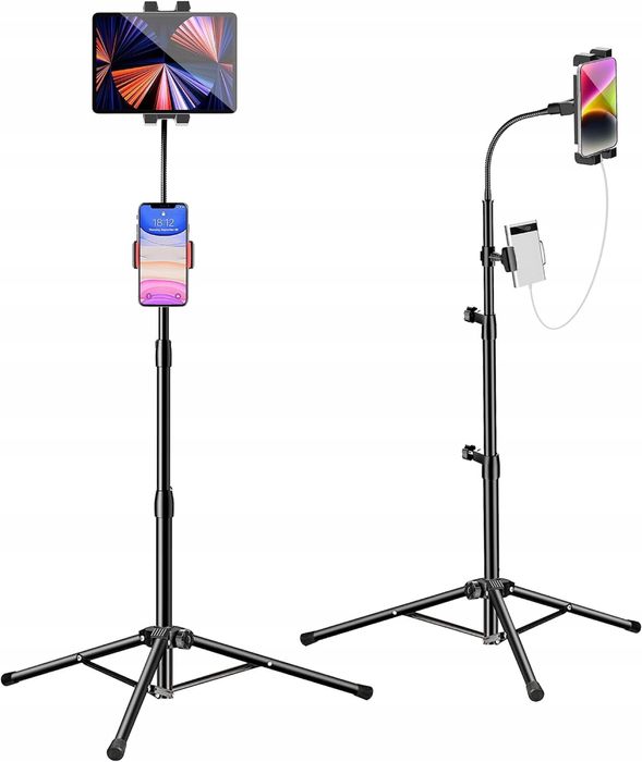 Stojak na Tablet 2 w 1 na Gęsiej Szyi przekątna od 4 do 13 cali