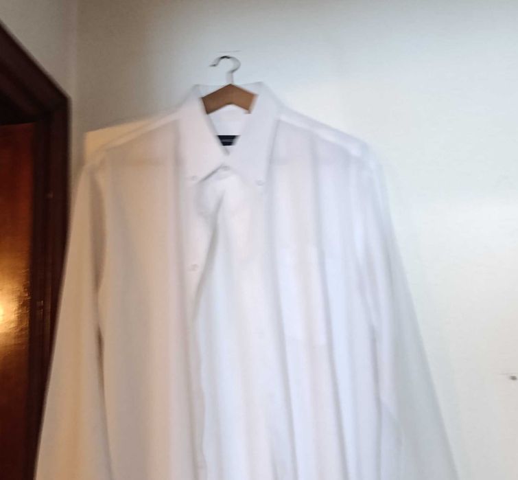 Camisa Clássica,  branca punho 2 + 1 botões Nº 45 -  100% Algodão