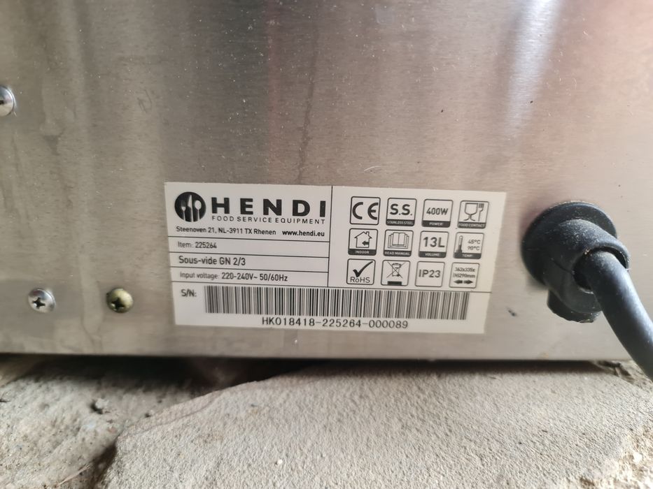 Cyrkulator Sous Vide Hendi, bardzo mało używany