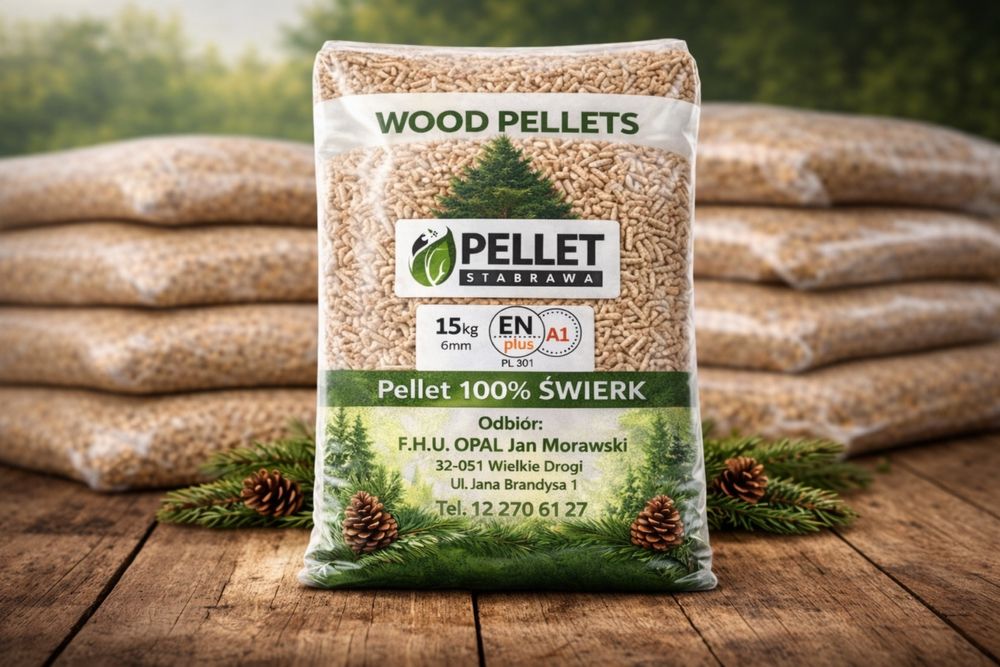 Pellet STABRAWA A1 EnPlus Pelet Drzewny Świerk 6mm