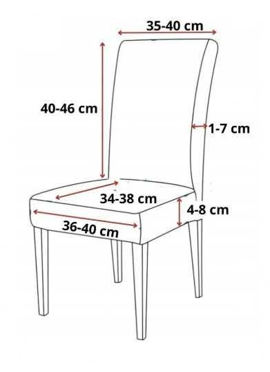 Pokrowce na krzesła welur czarne 6 sztuk