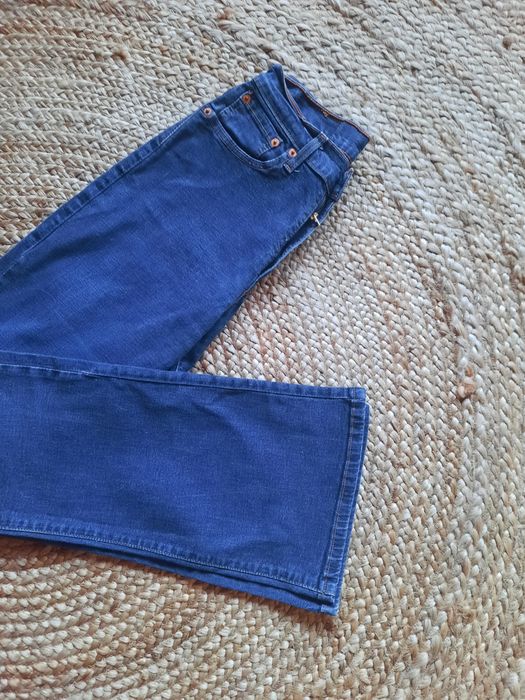 Spodnie jeansy Levis 584 wysoki stan, dzwony 28x32