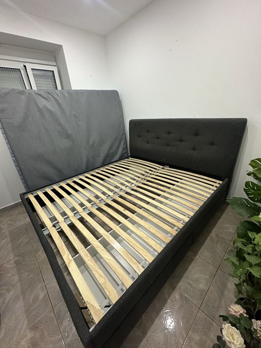 Cama estofada c/arrumação 180x200cm
