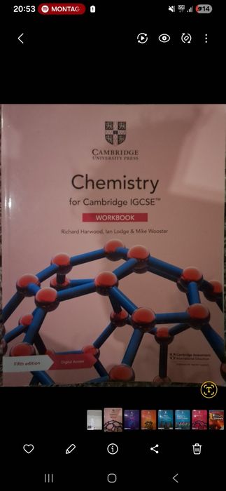 Cambridge IGCSE Chemistry Workbook + inne podręczniki IGCSE w ofercie