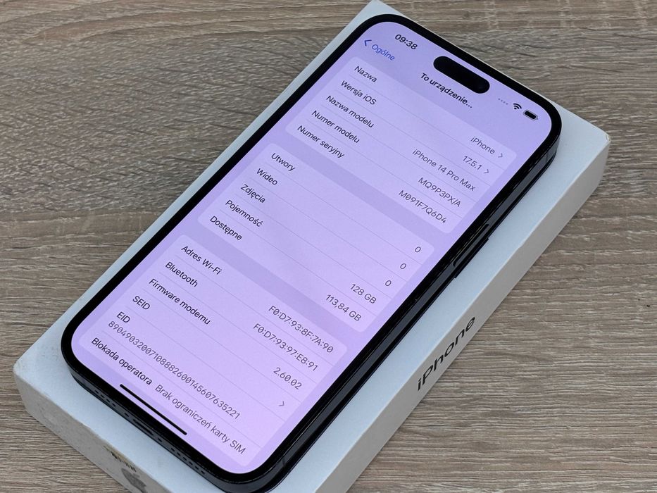 IPhone 14 Pro Max 128GB - 100% kondycji - bez sladów jak nowy