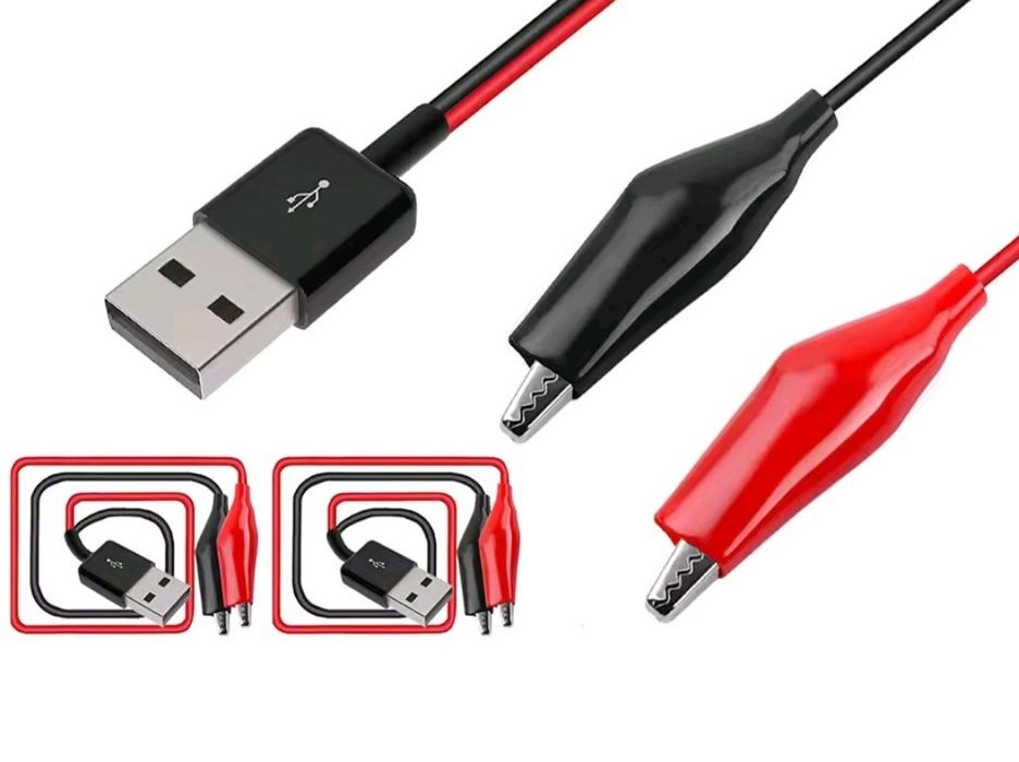 USB-кабель із затискачами типу «крокодил»