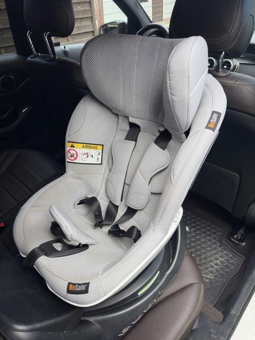 BeSafe iZi Twist i-Size – obrotowy fotelik tyłem do kierunku jazdy | 61-105 cm | do 18 kg | ISOFIX + noga