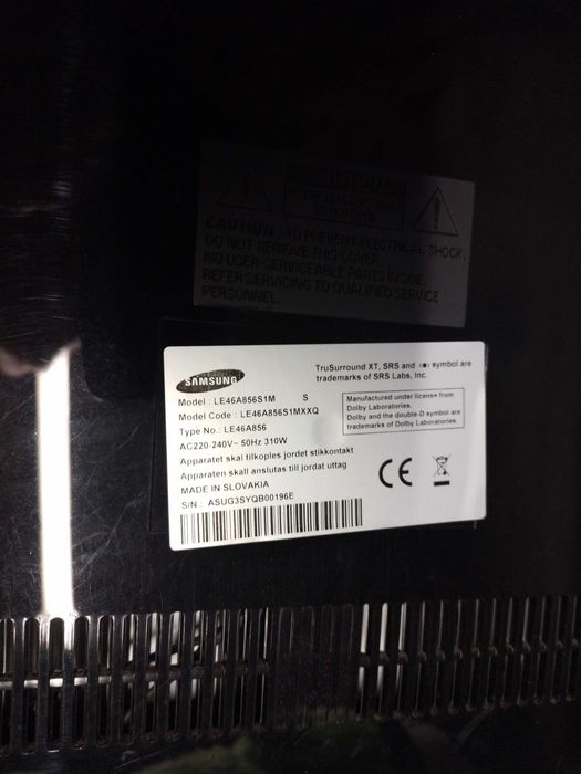 TV Samsung LE46A856USIM (peças)