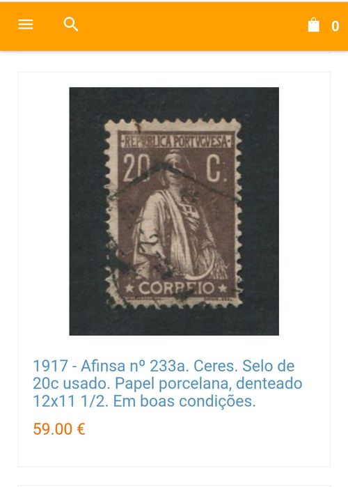 Selos Raros República 20 C 1917