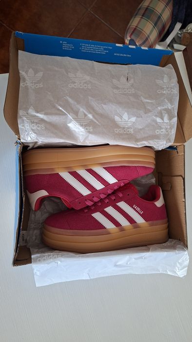 Adidas gazelle bold wild pink