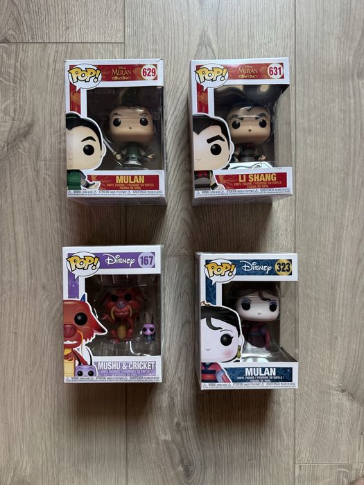 4 Figurki Funko POP Disney Mulan Mushu&Cricket