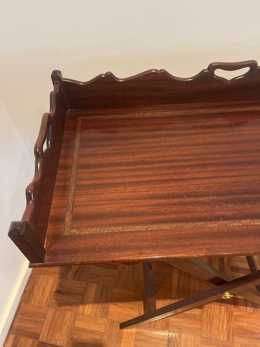 Mesa de apoio madeira escura