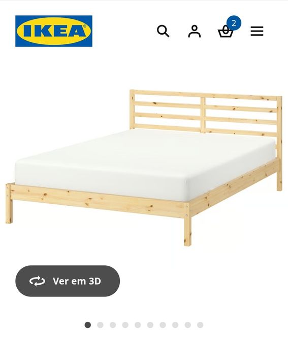 Cama tarva, pinho, 160x200