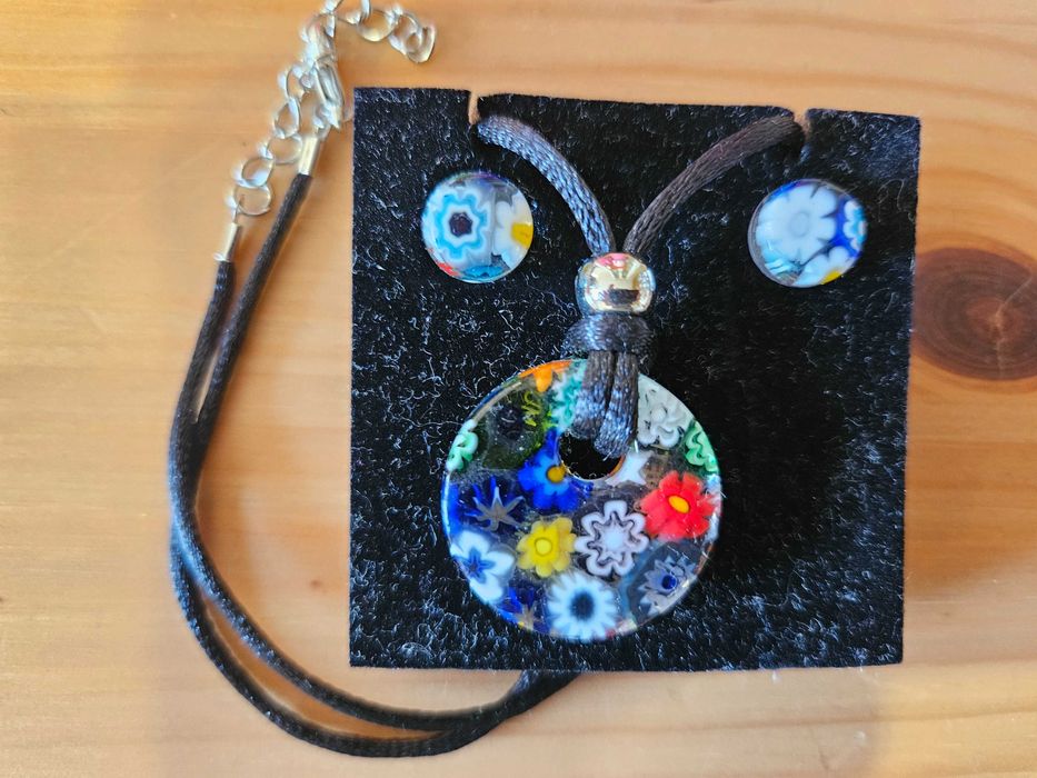 Komplet biżuterii ze szkła Murano