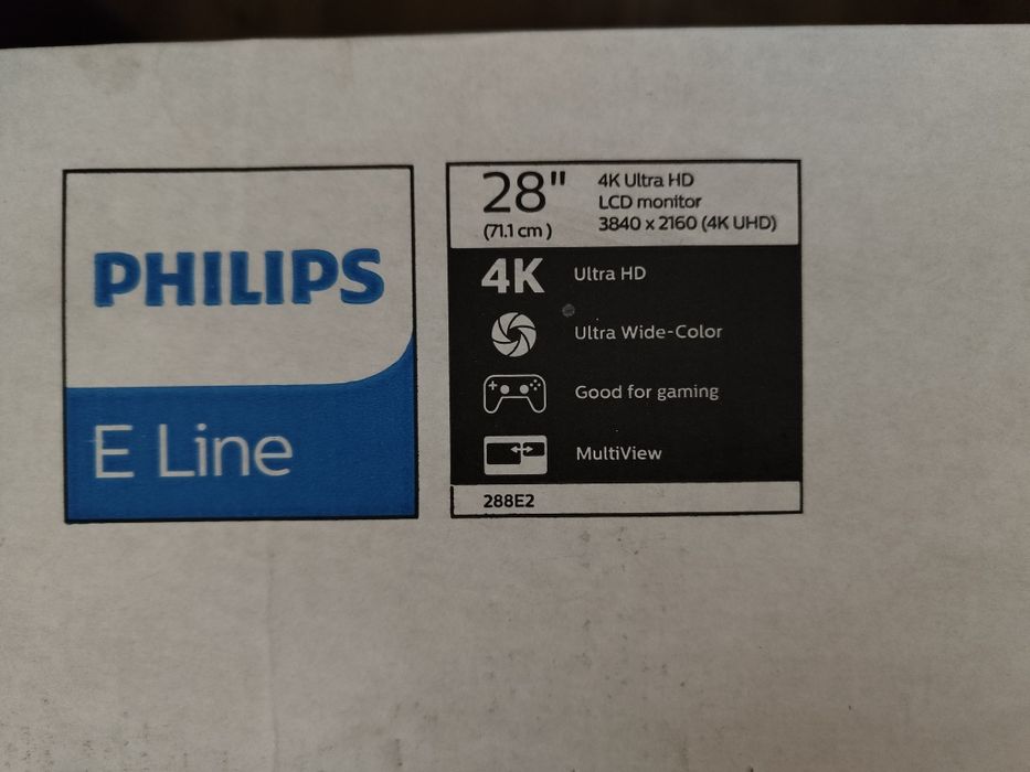 Monitor Philips E Line 28 cali LCD 4K Ultra HD 288E2A