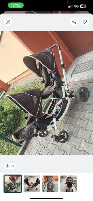 Wózek podwójny rok po roku lub bliznieta
