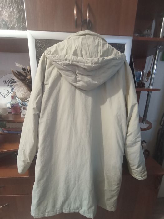 Плащ чоловічий бежевий з капюшоном