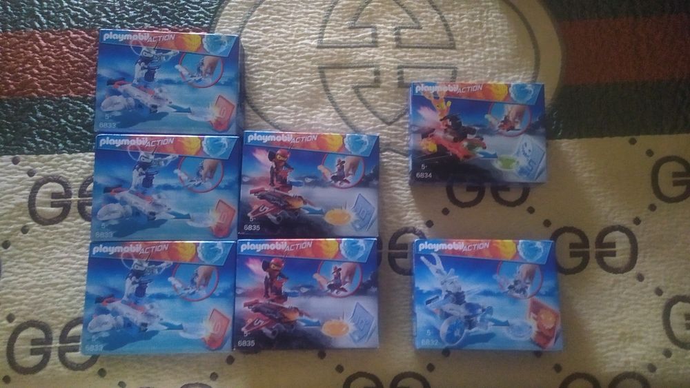 Playmobil action 4 sets diferentes novos e selados