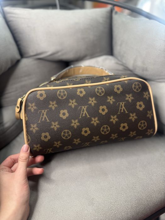 Косметичка шкіряна в стилі луі віттон louis vuitton дорожня велика