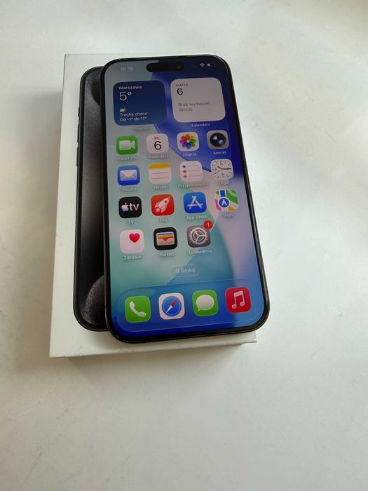 iPhone 15 Pro, Black Titanium, 128 GB