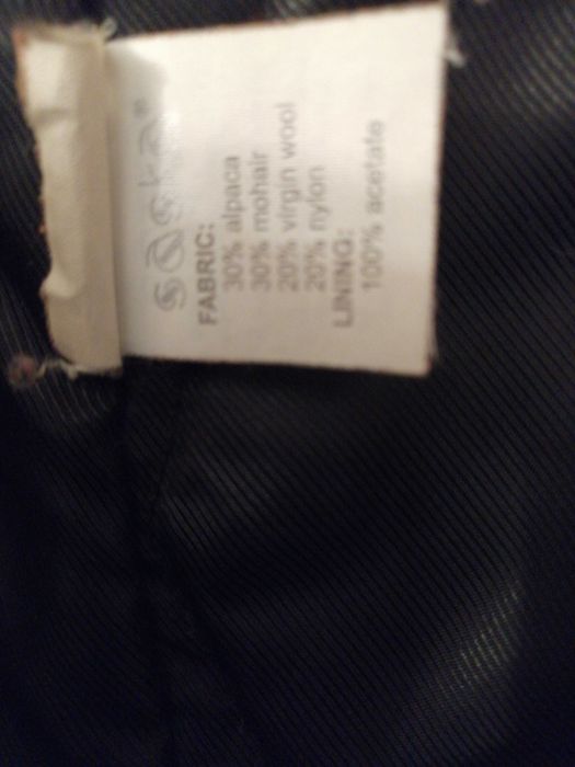 Wełniany damski  zimowy  płaszcz SASKA Fashion