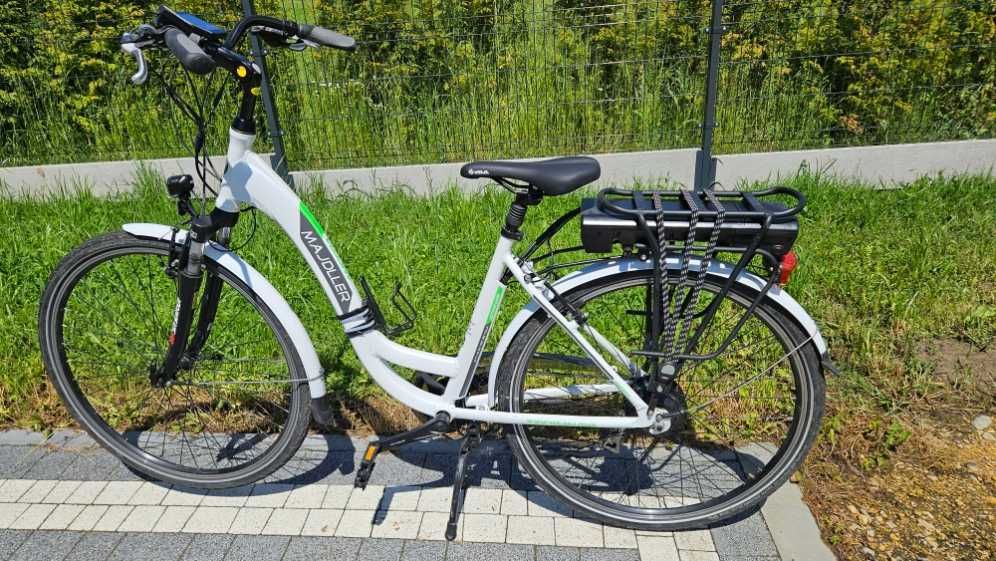 Elektryczny Rower Damski Majdller AMPERA E-bike 7-b 28" Biały - używany- elektryk