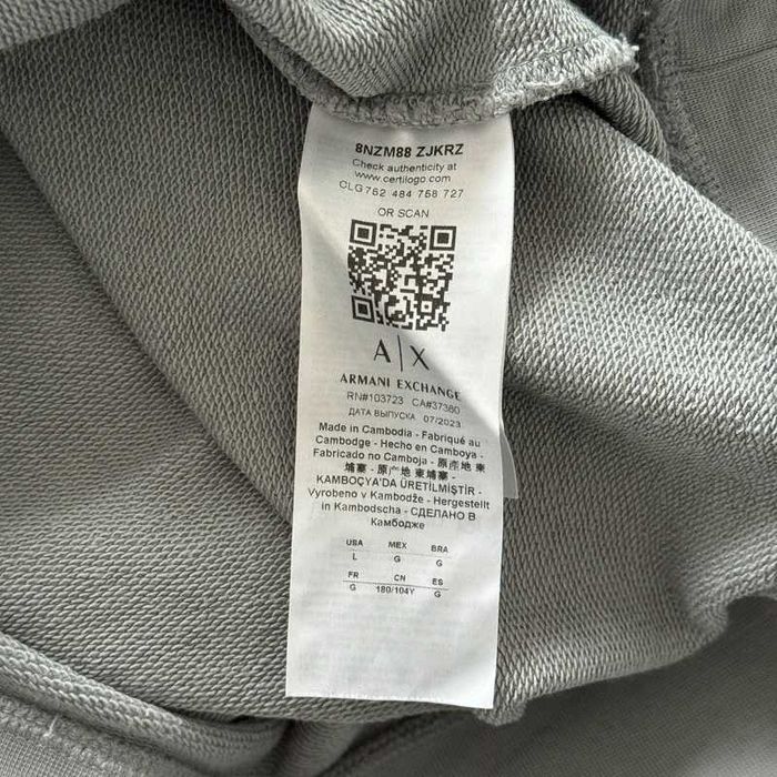 bluza crewneck armani exchange logomania highend designer italy L