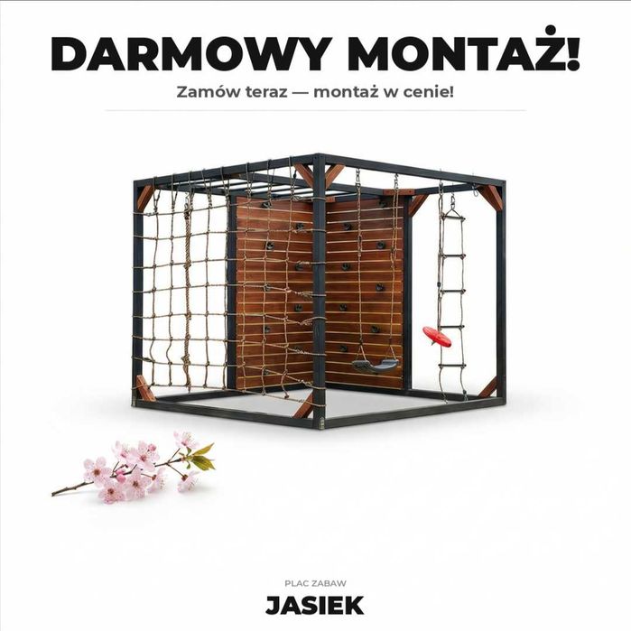 Plac zabaw - Jasiek - Drewniany - Małpi gaj - Duży