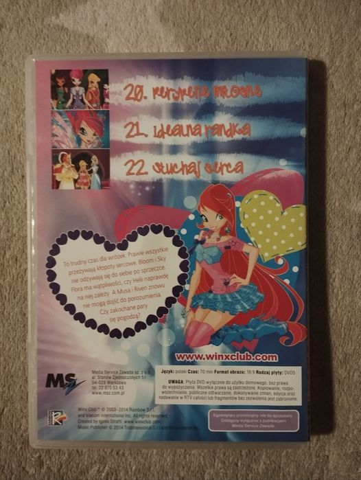 Film DVD dla dzieci. "Złamane serce". Winx