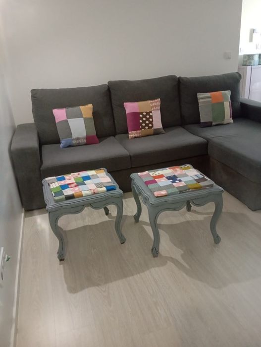 2 Mesas apoio antigas, remodelads