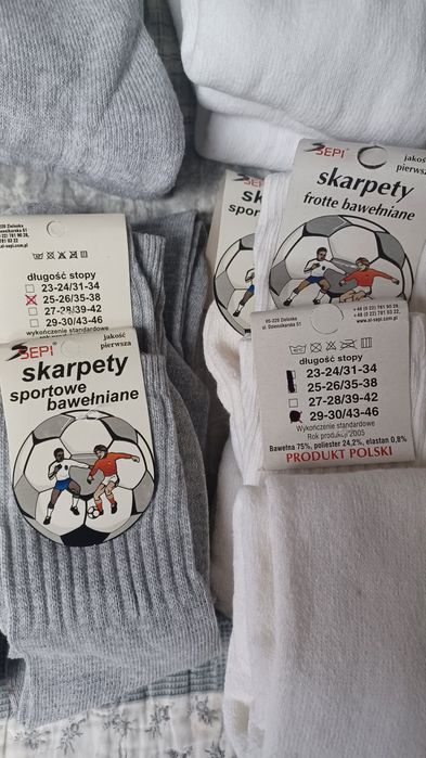 Skarpety frotte bawełniane