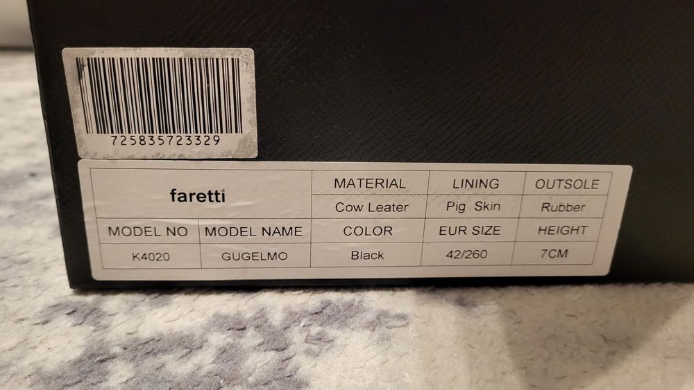 Buty podwyższające Faretti roz.42