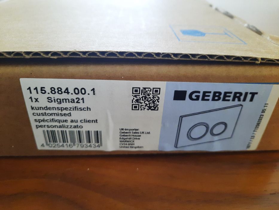 Placa de descarga revestível da Geberit NOVA64551256603522121