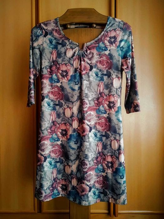 (NOVO, PORTES GRÁTIS) Vestido Com Estampado Floral - OUNISA - Tam. XL