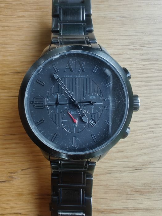 Armani Exchange AX1277 w czarnej wersji ze stalową bransoletą