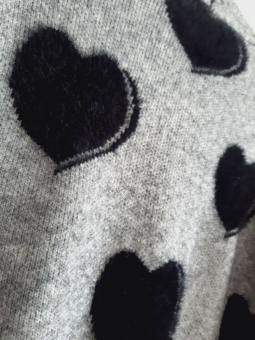 Vinceotto Alpaka Nowy długi szary kardigan gruby ciepły sweter plaszcz