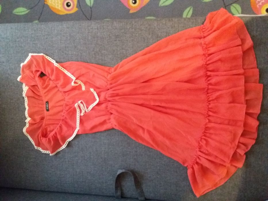 Платье фирменное персиковое сарафан летний летнее лето