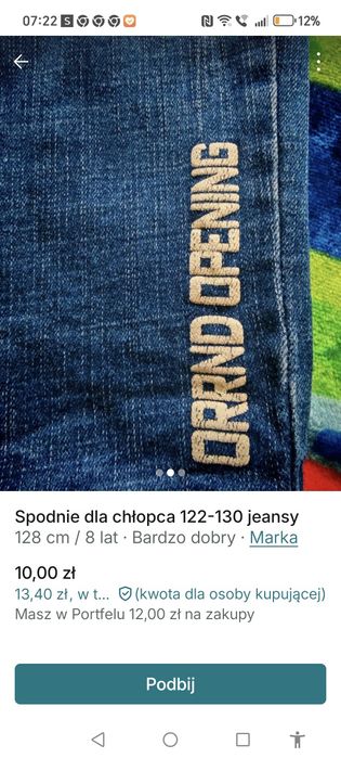 Spodnie jeansowe dla chłopca