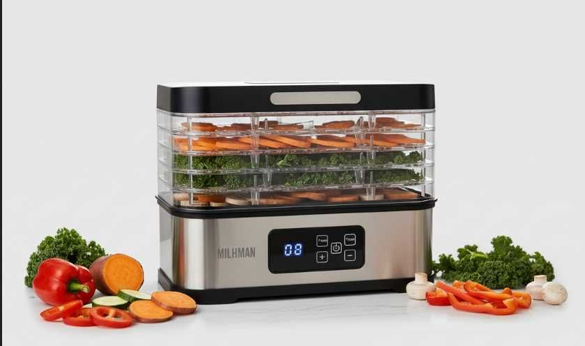 Nowa Suszarka Do Grzybów Owoców Warzyw Żywności 400W 5 Sit Timer 24H Termoobieg Regulacja 35-70°C Dehydrator