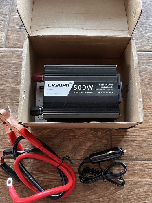 Інвертор, перетворювач напруги LVYUAN 500 W, 12V-220V.