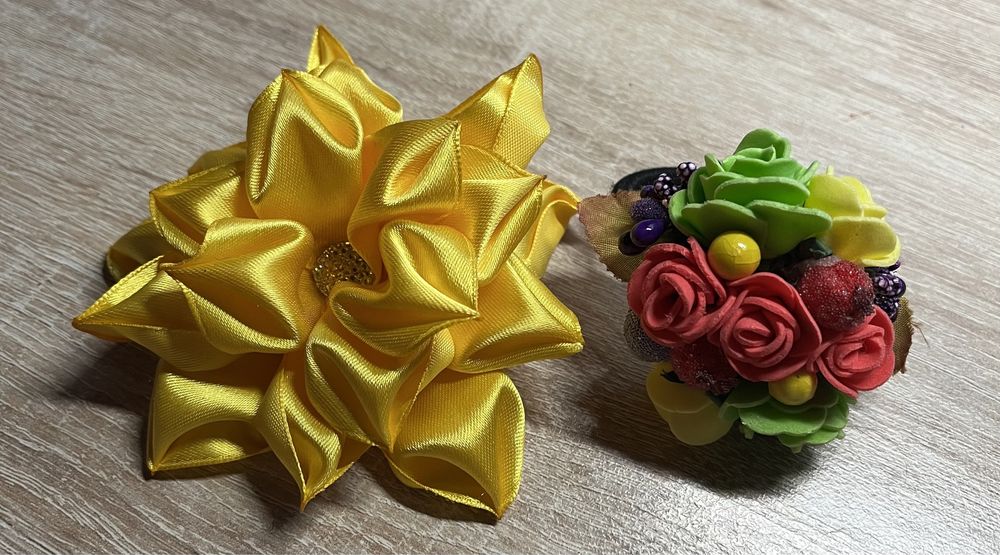 Атласні РЕЗИНКИ для волосся, заколки, корона