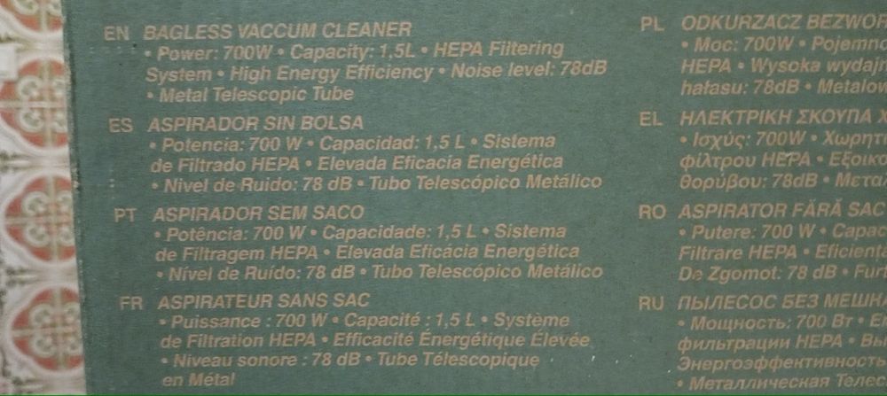 Aspirador Kunft sem saco novo selado
