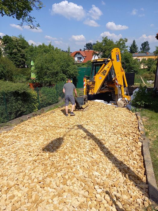 Usługi koparką, koparko ładowarką, transport.