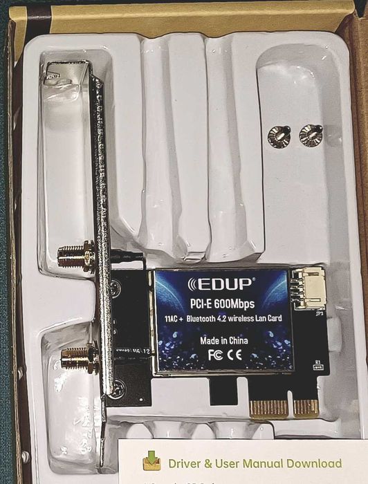 Bezprzewodowa karta sieciowa WiFi + Bluetooth 4.0 EDUP do 600 Mb/s
