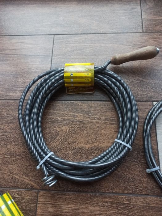 Трос канализационный д.9мм,сталь 70 пружинная.Разные размеры.