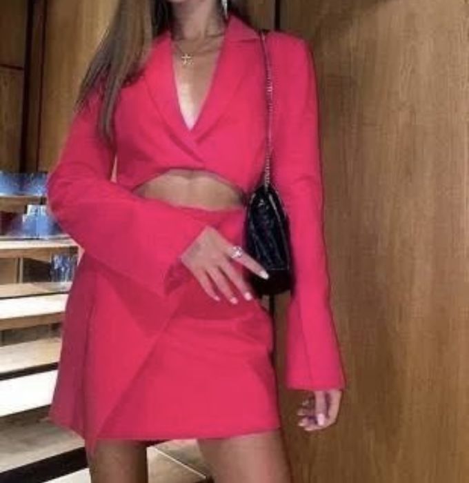 Платье - пиджак zara малиновое