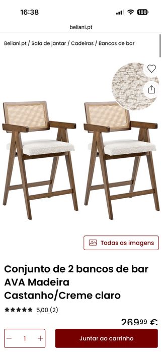 Cadeiras altas/ilha beliani