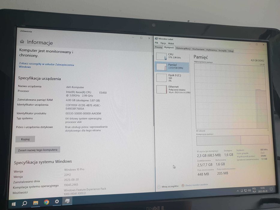 Komputer AIO Dell Vostro 320 - Intel Xeon, SSD, Win 10 Pro
