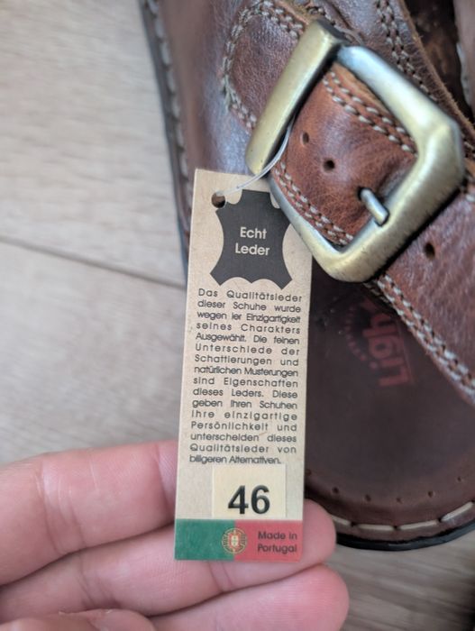 Шкіряні босоніжки / сандалі від німецького бренду Light Walk 46 gr.