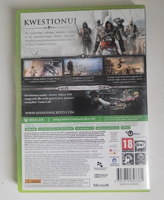 Gra Assassin's Creed IV Black Flag na konsolę Xbox 360